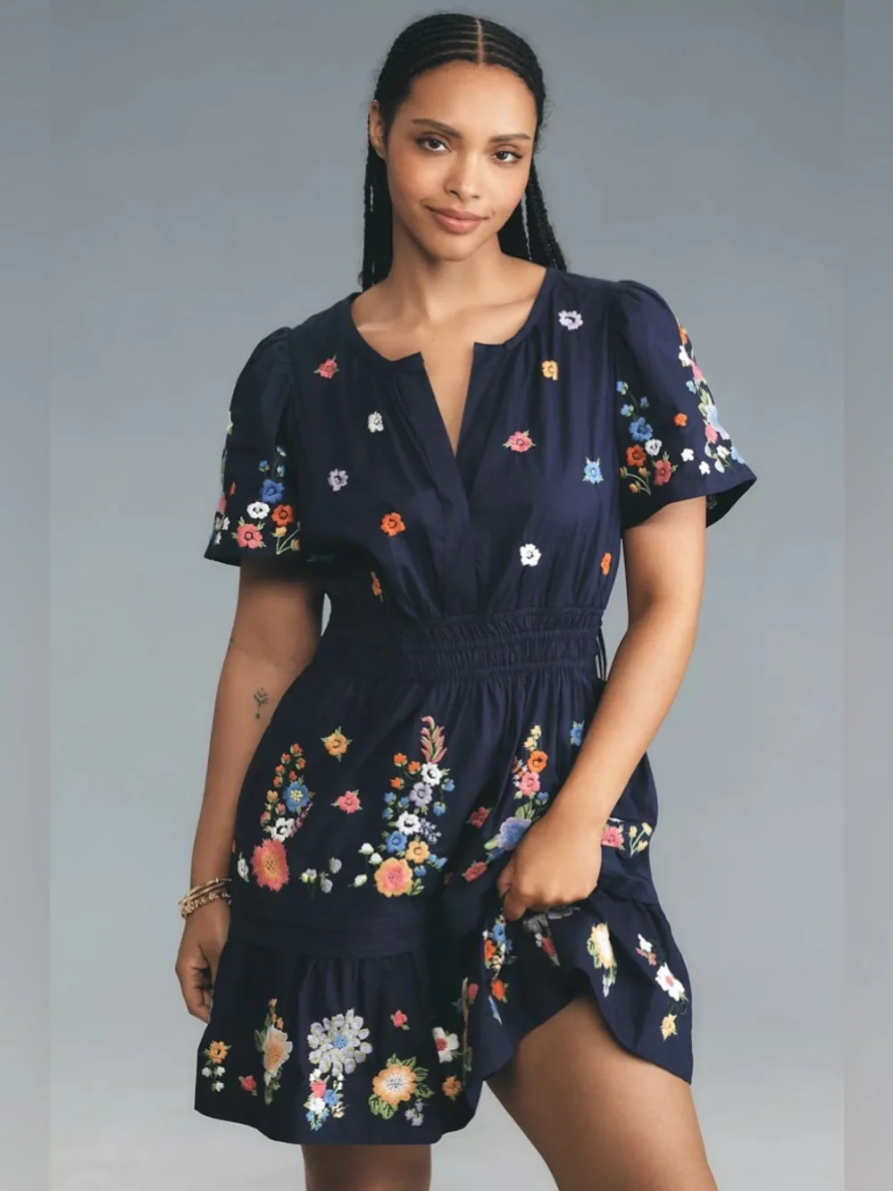 NWT Size XS - The Somerset Embroidered Mini Dress 100% Cotton (NWT US$ 168) - Picture 6 of 16